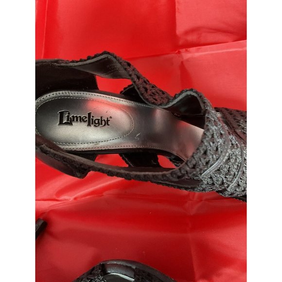 LimeLight Simone Crochet Look Strappy Heel Sz 11 Back Zip - Picture 6 of 8